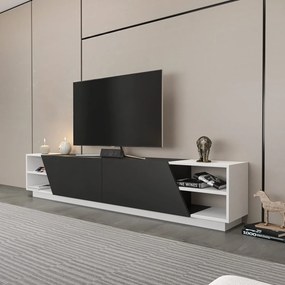 Móvel TV Rhodes – Branco e Antracite – 240 cm x 37,1 cm x 47,4 cm