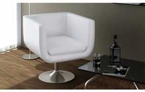 Cadeiras de bar 2 pcs couro artificial branco