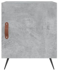 Mesa cabeceira 2pcs 40x40x50 cm derivados madeira cinza cimento