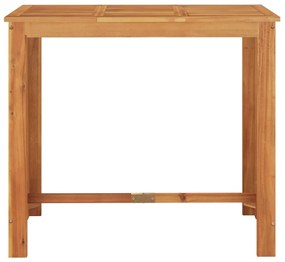 5 pcs conjunto de bar p/ jardim acácia maciça/vime PE cinzento