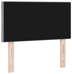 Cabeceira LED Conjunto de 2 Cinza claro Tecido, Madeira 80 cm