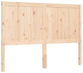 Estrutura de cama com cabeceira 140x200 cm madeira maciça