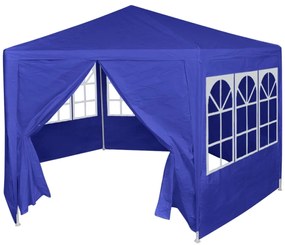 vidaXL Tenda com 6 painéis laterais 2x2 m azul