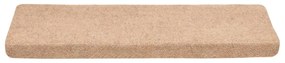 Tapetes de escada 10 pcs 65x21x4 cm agulhado creme
