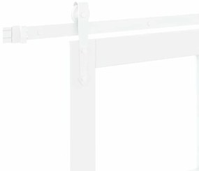 Conjunto de Porta Deslizante VidaXL com Hardware Branca 61x198,5 cm Ma