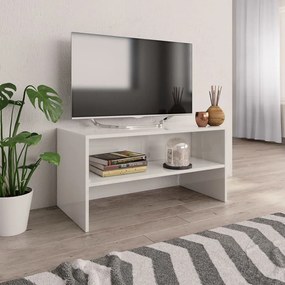 vidaXL Móvel de TV 80x40x40 cm derivados de madeira branco brilhante