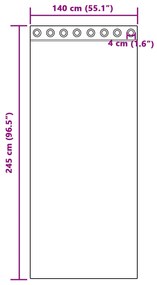 Cortinas de Veludo 2 pcs com Ilhós Vinho 245x140 cm