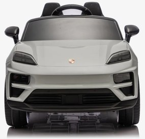 Carro elétrico para Crianças 2 a 6 anos 12V 4x4 Porsche Macan, Rodas de espuma EVA, Controle remoto Cinzento
