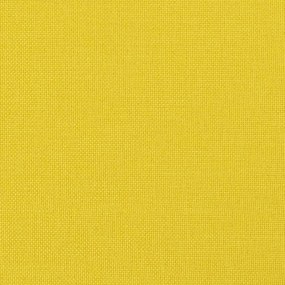 3 pcs conjunto de sofás com almofadões tecido amarelo-claro