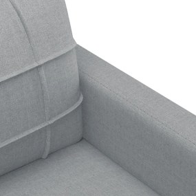 Sofá de 2 lugares em tecido 120 cm cinzento-claro
