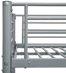 Beliche 90x200 cm metal cinzento