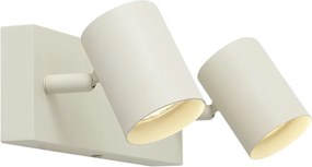 Foco de teto moderno bege 2 luzes ajustável - Jeana