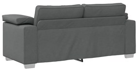 Sofá Loveseat Cinza Escuro, 140 cm, Tecido