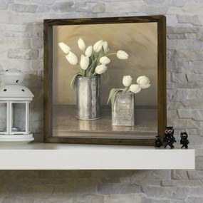 Pintura Decorativa em MDF com Moldura KZM450 – Multicolor – 34 x 34 cm