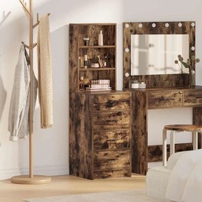 vidaXL Highboard Carvalho Fumado 40x41x135 cm Madeira de Engenharia