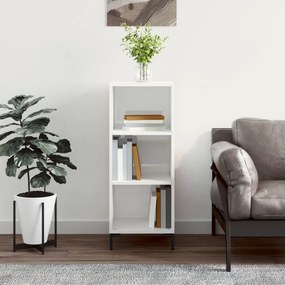 vidaXL Aparador 34,5x32,5x90 cm derivados de madeira branco brilhante