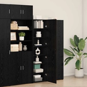 Aparador Carvalho Preto 45x42.5x185 cm Madeira Engenheirada