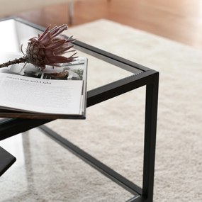 Mesa de Café Astro - Preto Fumado - 90x40x60cm