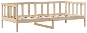 Sofá-cama com gavetas 90x190 cm madeira de pinho maciça