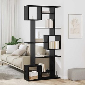 vidaXL Gabinete de Livros Carvalho preto 92 x 29 x 188 cm
