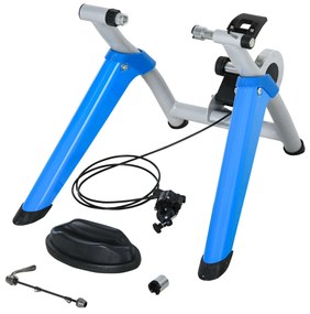 HOMCOM Rolo de Bicicleta com Resistência Ajustável de 8 Níveis 77x56x47,5 cm Azul