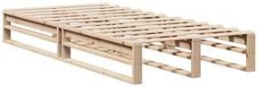 Cama com estante sem colchão 100x200 cm madeira maciça
