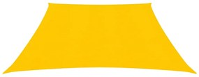 Para-sol estilo vela 160 g/m² 3/4x3 m PEAD amarelo