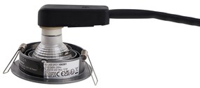 Foco embutido moderno Cinza-escuro GU10 50mm Redondo Inclinável - Chuck Moderno