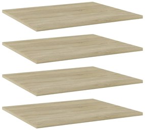 vidaXL Prateleiras estante 4pcs 60x50x1,5cm contraplacado cor carvalho