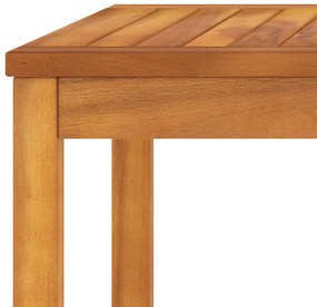 4 pcs conjunto lounge jardim c/ almofadões acácia maciça creme