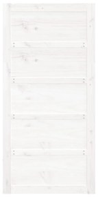Porta de celeiro 100x1,8x204,5cm madeira de pinho maciça branco