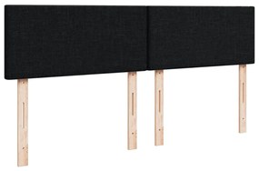 Cama com molas/colchão 140x200 cm tecido preto