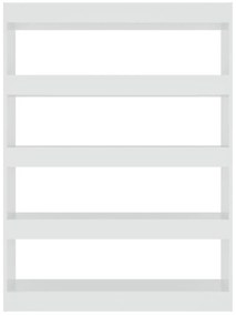 Estante/divisória 100x30x135 cm branco brilhante
