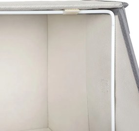 Caixas de arrumação 4 peças empilháveis cinzentas