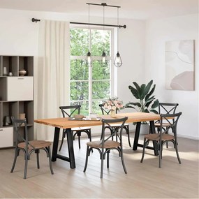 Pés para mesa de jantar em formato A, 2 peças, preto, 80x (72-73) cm,
