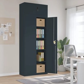 vidaXL Arquivador 90x40x240 cm aço antracite