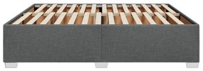 Estrutura de cama sem colchão 180x200 cm tecido cinzento-escuro