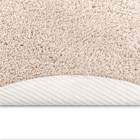 Tapete Shaggy com Base de Látex Creme ø160 cm