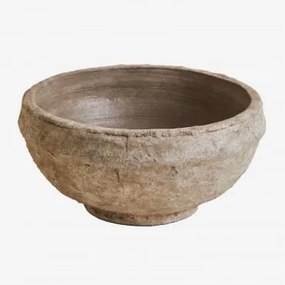 Cuenco Decorativo Em Terracota Agnon Ø20 Cm & Castanho-pedra - Sklum