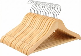 Conjunto de 20 cabides 32 x 1,2 x 19 cm (C x L x A) cor natural