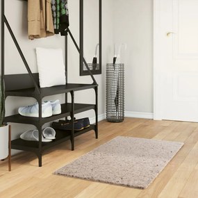 Tapete shaggy de pelo alto PAMPLONA 60x110 cm bege