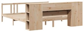 Cama com estante sem colchão 180x200 cm pinho maciço