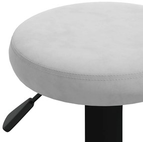 Bancos de bar 2 pcs veludo cinzento-claro
