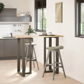 Pés de mesa de bar em forma de T, 2 peças, preto, 60x35x(110-111) cm,