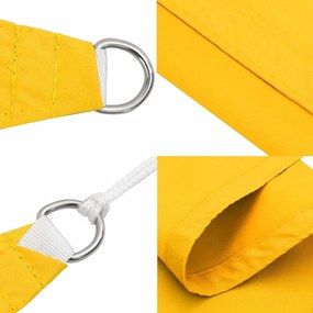 Para-sol vela tecido oxford triangular 2,5x2,5x3,5 m amarelo