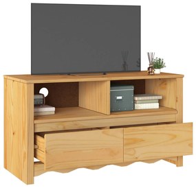 Cabide de TV vidaXL "DRAMMEN" 99x43x55 cm de Madeira Sólida de Pinheir