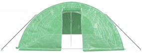 Estufa com estrutura de aço 40 m² 8x5x2,3 m verde
