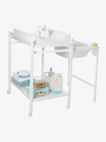 Agora -15% | Mesa de mudas com banheira integrada MagicTub VERTBAUDET branco medio liso