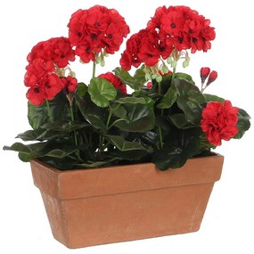 Planta Decorativa Mica Decorations Cerâmica Vermelho PVC (29 x 13 x 40 cm)