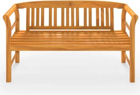 Banco de jardim Rose em madeira de eucalipto com certificação FSC® 158x43x82cm Castanho